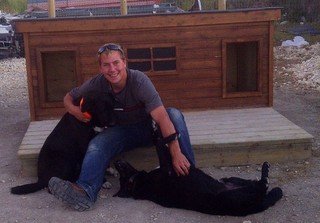 Tysen with Skoko and Tracker - Manitoba, Canada